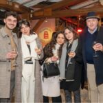 Giuseppe Rossetti (primo a destra) con la famiglia: la figlia Rebecca, Jessica, la moglie Monica e Gianmaria